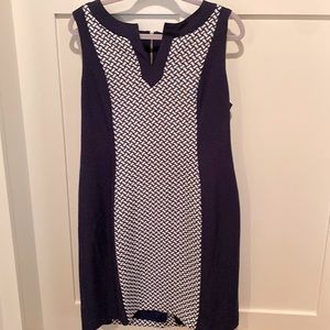 Never worn Tahari navy and gray check dress size 14